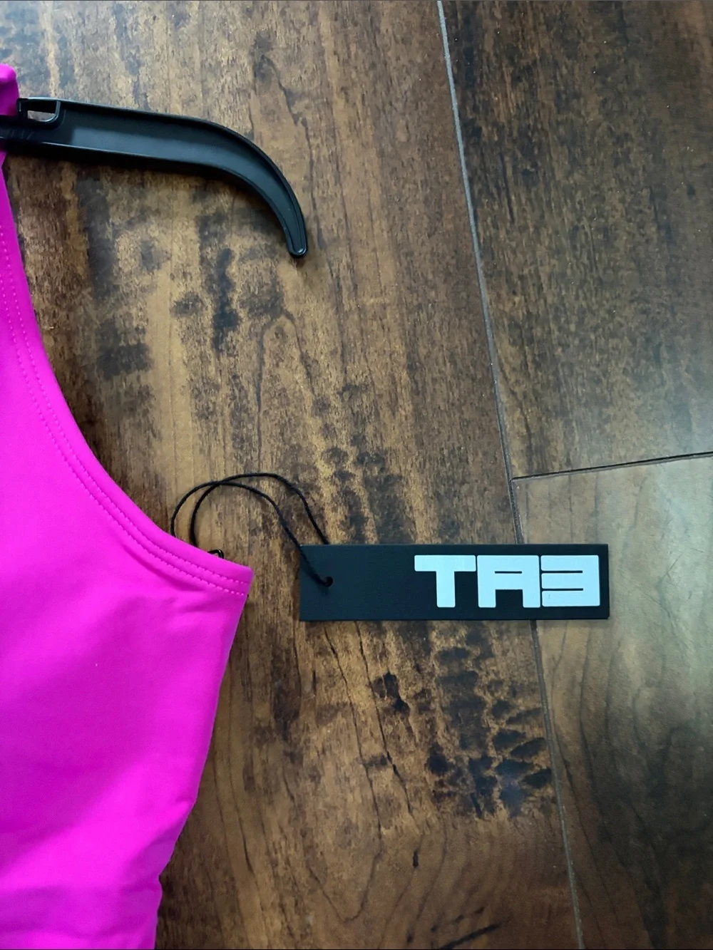 TA3 Pink Plungey XL Short Compression Swimsuit.